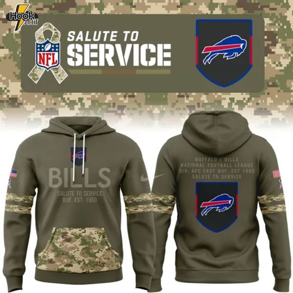 Special New 2025 Salute To Service Buffalo Bills Hoodie