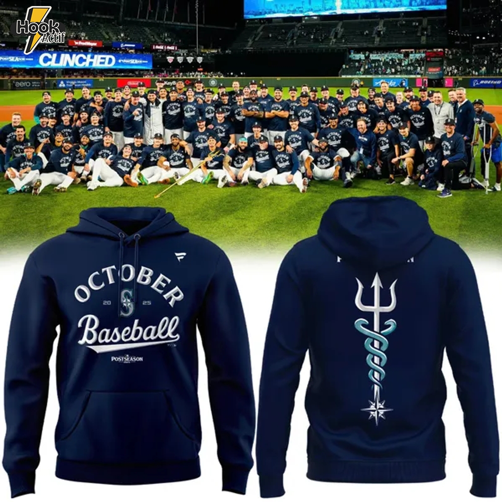 Special New October Baseball Post Season 2025 Tridient Vintage Logo Hoodie Special New October Baseball Post Season 2025 Tridient Vintage Logo Hoodie