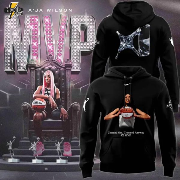 Unisex Nike Aja Wilson Black Las Vegas Aces 2025 WNBA MVP Hoodie