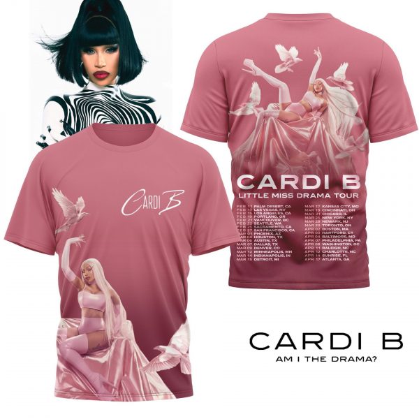 Premium Cardi B Litte Miss Drama Tour 3D Shirt NY