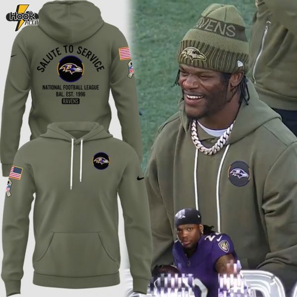 2025 Salute to Service Baltimore Ravens Hoodie
