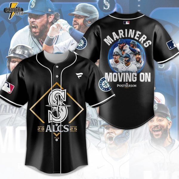 ALCS Mariners Moving On Postseason Baseball Jersey - Black
