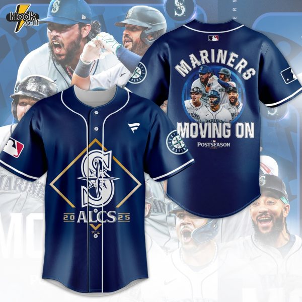 ALCS Mariners Moving On Postseason Baseball Jersey - Blue