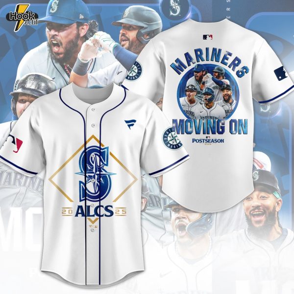 ALCS Mariners Moving On Postseason Baseball Jersey - White