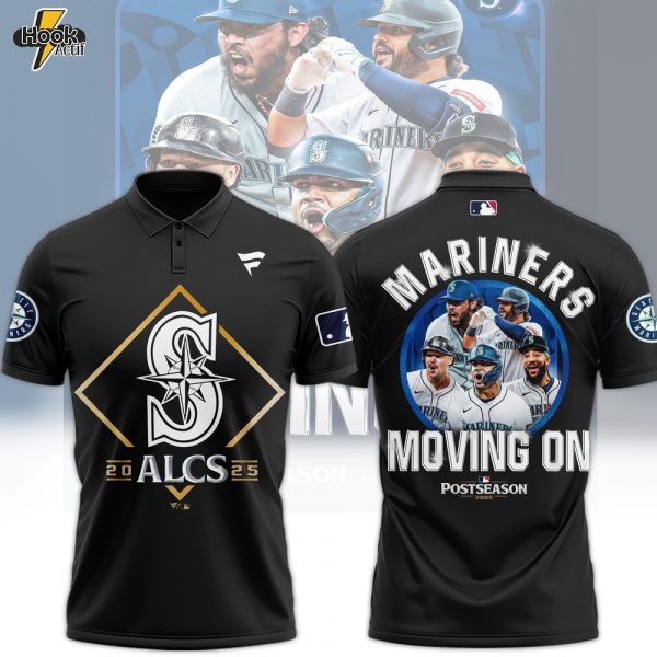ALCS Mariners Moving On Postseason Polo - Black