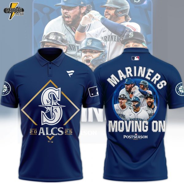 ALCS Mariners Moving On Postseason Polo - Blue