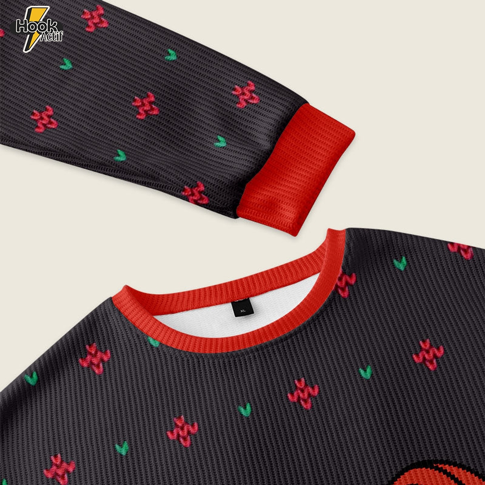 Astronaut Santa Black Ugly Christmas Sweater Sweatshirt Astronaut Santa Black Ugly Christmas Sweater Sweatshirt