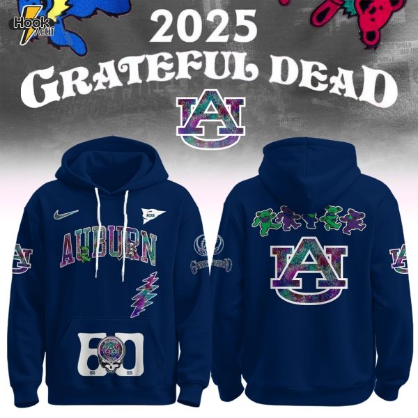 Auburn Tigers x Grateful Dead 60th Anniversary Hoodie Set 2025