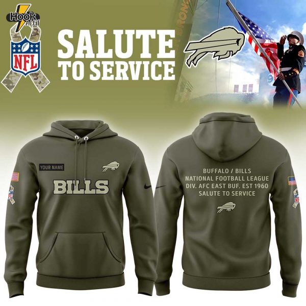 B.Bills 2025 NFL Salute to Service Collection Combo Hoodie Custom Name For Fans