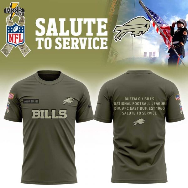 B.Bills 2025 NFL Salute to Service Collection Combo Shirt Custom Name For Fans