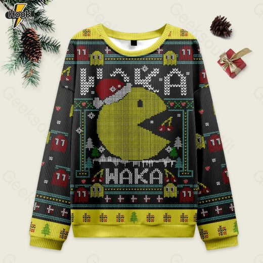 Christmas Arcade Black Ugly Christmas Fuzzy Fleece Sweatshirt
