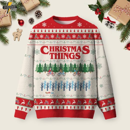 Christmas Thing Ugly Christmas Fuzzy Fleece Sweatshirt