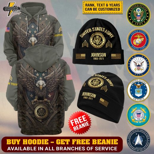 Customized Eagle Veteran #TLT1074 – Buy Hoodie Get Free Beanie