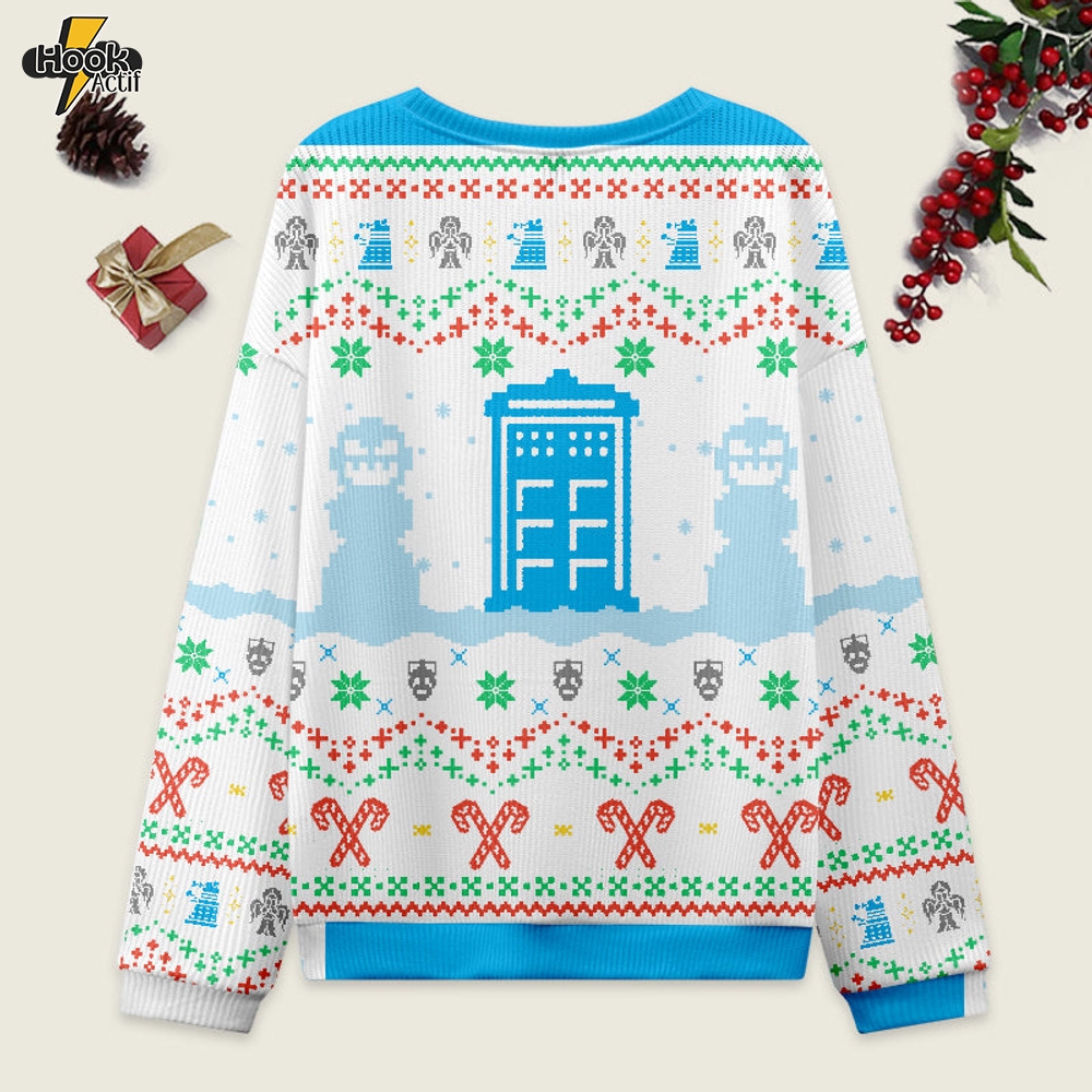 Doctor Who White Ugly Christmas Sweater Sweatshirt Doctor Who White Ugly Christmas Sweater Sweatshirt