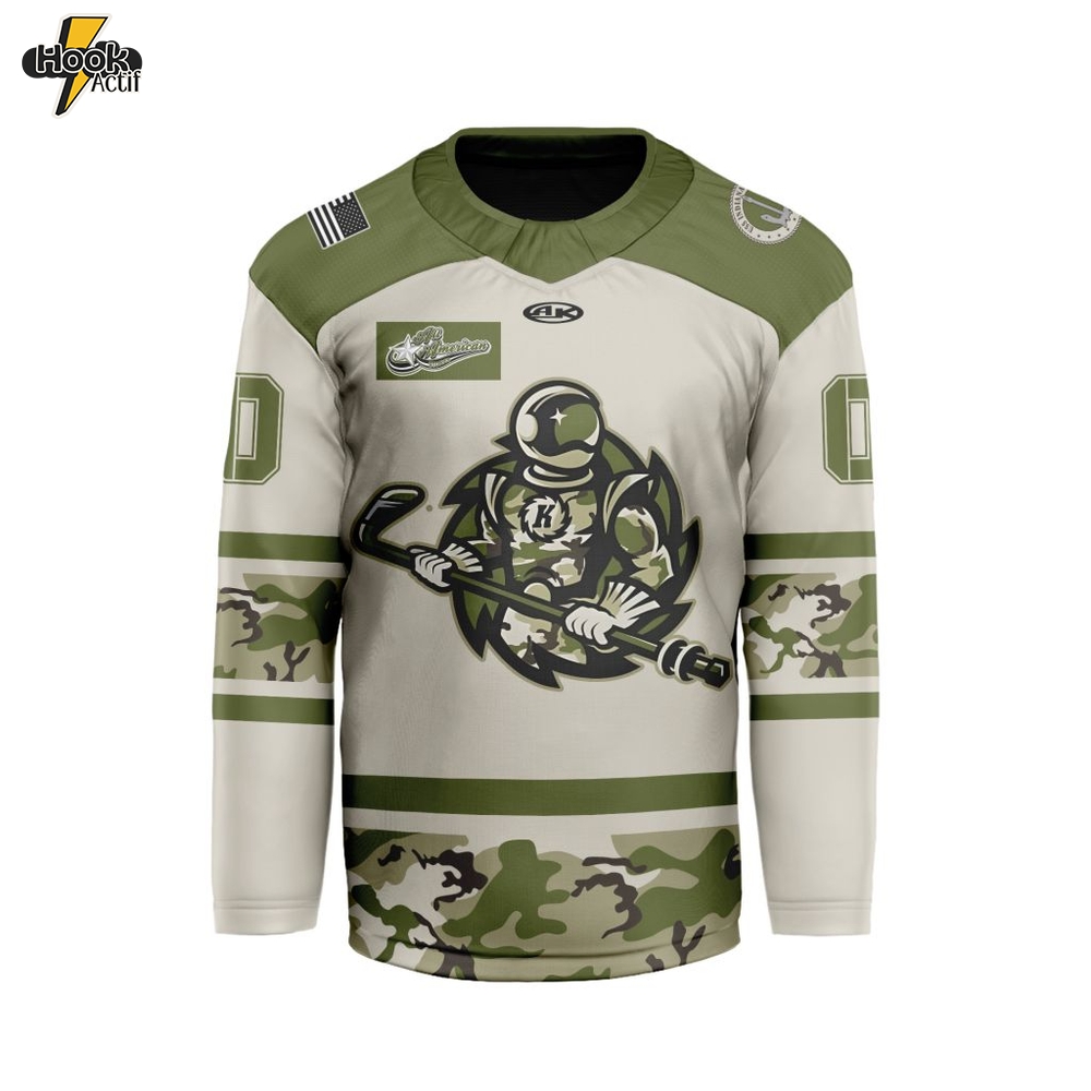 ECHL Fort Wayne Komets Personalized 2025/26 Military Appreciation Night V-shaped Hockey Jersey Design ECHL Fort Wayne Komets Personalized 2025/26 Military Appreciation Night V-shaped Hockey Jersey Design