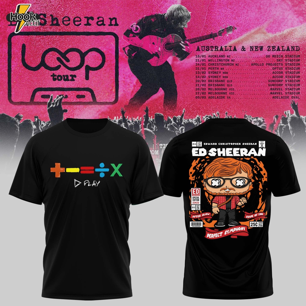 🇦🇺 ED SHEERAN – LOOP TOUR 2026 Limited Edition T-Shirt 🇦🇺 ED SHEERAN – LOOP TOUR 2026 Limited Edition T-Shirt