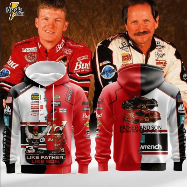 Father & Son Racing Legacy - Dale Earnhardt Sr & Jr Vintage Artwork Hoodie