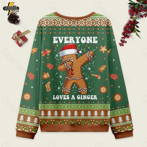 Gingerbread-Dabbing-Dance-Christmas-Green-Ugly-Christmas-Fuzzy-Fleece-Sweatshirt-2.jpg