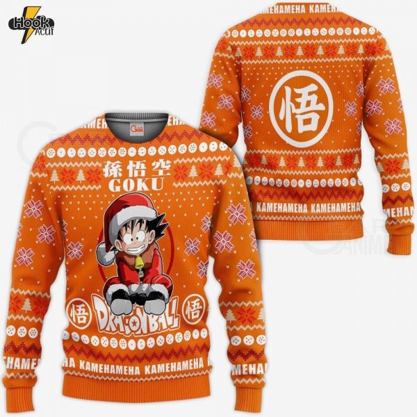 Goku Kid Anime Christmas Sweater – Knitted Hoodie