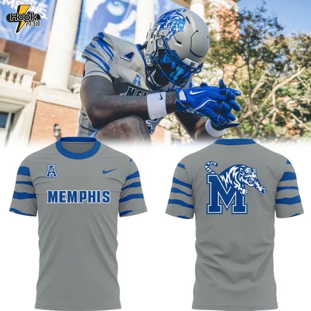 Gray Memphis Tigers Football Classic Gameday T-Shirt - Special Edition Gray Memphis Tigers Football Classic Gameday T-Shirt - Special Edition