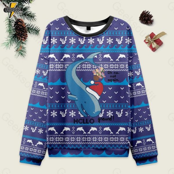 HCLLO Ugly Christmas Fuzzy Fleece Sweatshirt