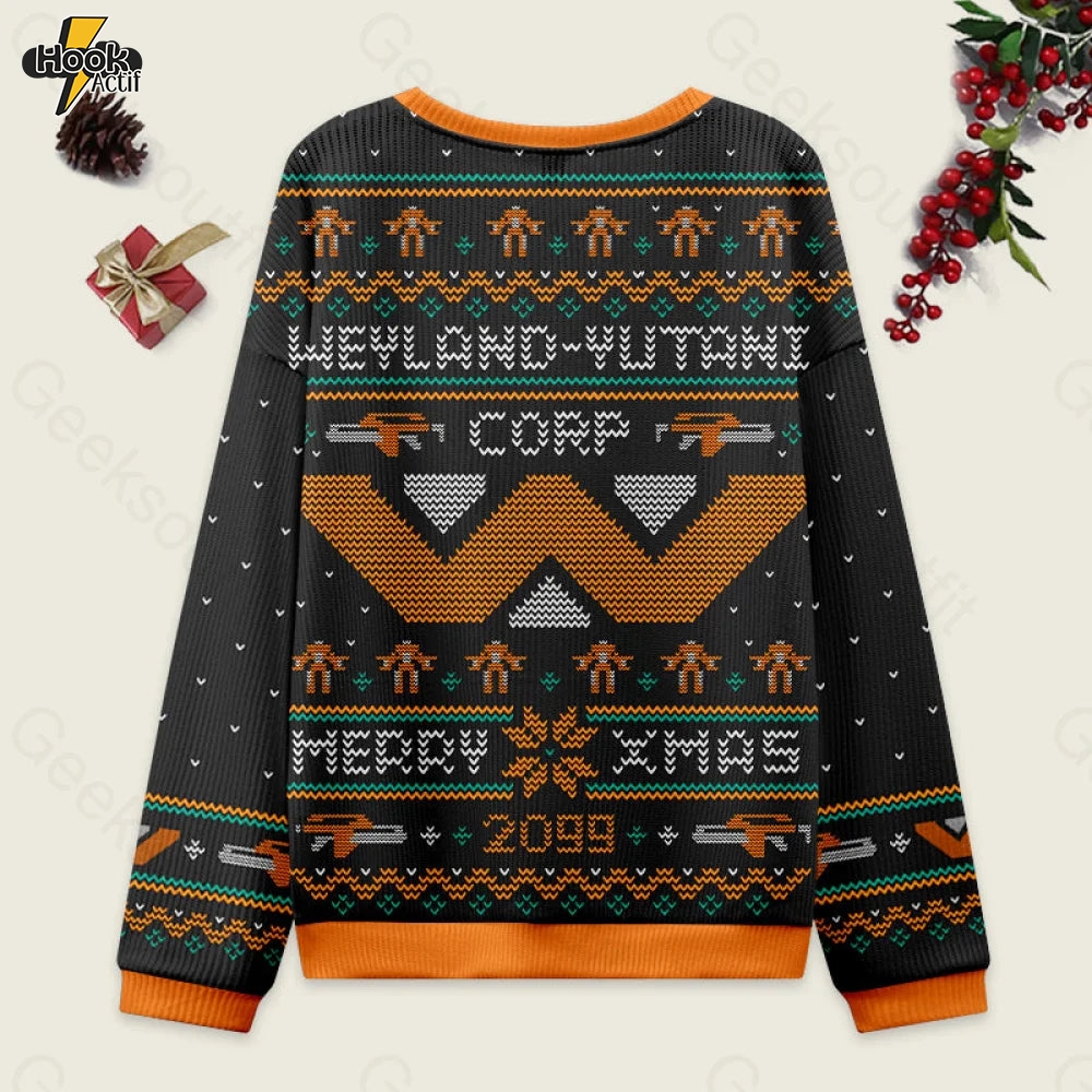 Happy Alien Xmas Black Ugly Christmas Sweater Sweatshirt Happy Alien Xmas Black Ugly Christmas Sweater Sweatshirt