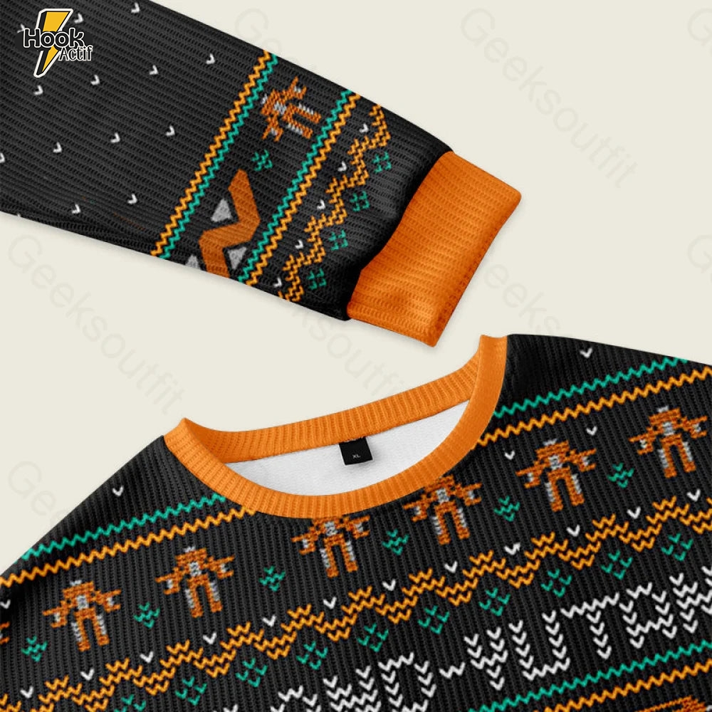Happy Alien Xmas Black Ugly Christmas Sweater Sweatshirt Happy Alien Xmas Black Ugly Christmas Sweater Sweatshirt