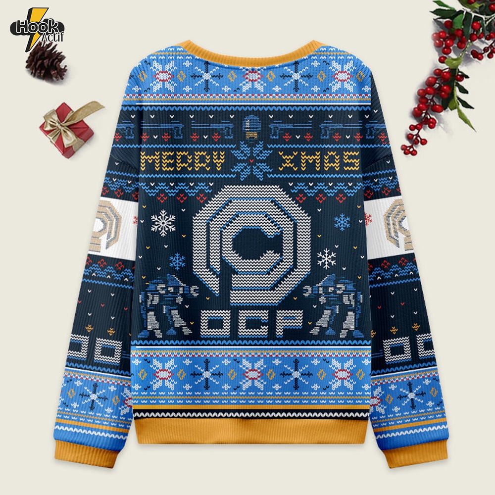 Happy Robo Xmas Blue Ugly Christmas Sweater Sweatshirt Happy Robo Xmas Blue Ugly Christmas Sweater Sweatshirt