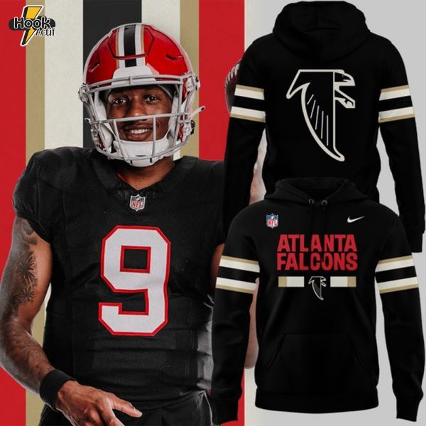 1966-1969 Atlanta Falcons Throwbacks Helmet Logo Black Hoodie