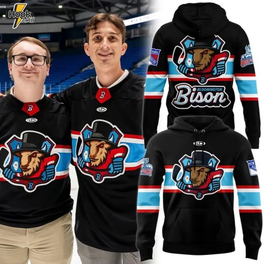 Bloomington Bison New Season 2025-26 Black Hoodie