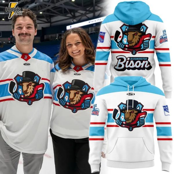 Bloomington Bison New Season 2025-26 White Hoodie