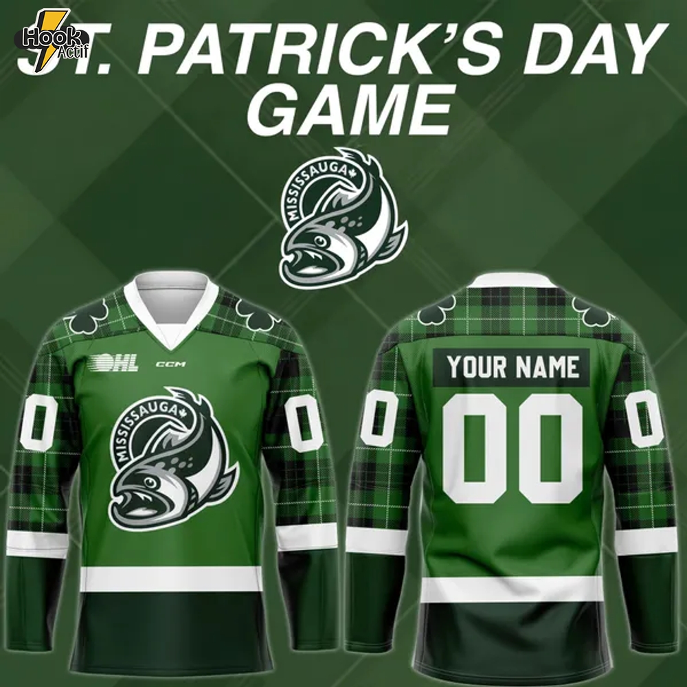 Brampton Steelheads 2025 St Patrick's Day Hockey Jersey Brampton Steelheads 2025 St Patrick's Day Hockey Jersey