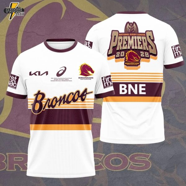 Brisbane Broncos 2025 NRL Premiers 3D Tshirt