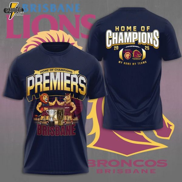 Brisbane Lions x Brisbane Broncos 3D Tshirt