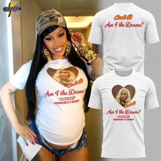 Cardi B New Album "Am I the Drama?" Special White T-Shirt
