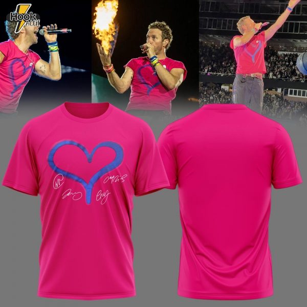 Coldplay Music of the Spheres World Tour Pink Shirt