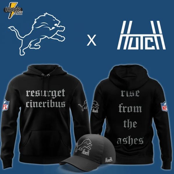 Detroit Lions x Aidan Hutchinson Black House of Hutch Resurget Cineribus Hoodie