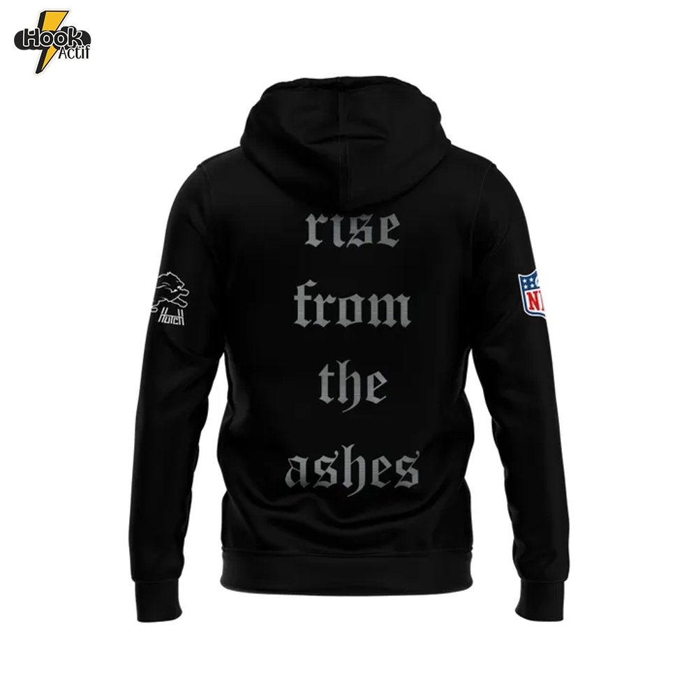 Detroit Lions x Aidan Hutchinson Black House of Hutch Resurget Cineribus Hoodie Detroit Lions x Aidan Hutchinson Black House of Hutch Resurget Cineribus Hoodie