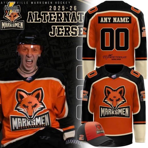 Fayetteville Marksmen 2025-26 Alternate Custom Hockey Jersey