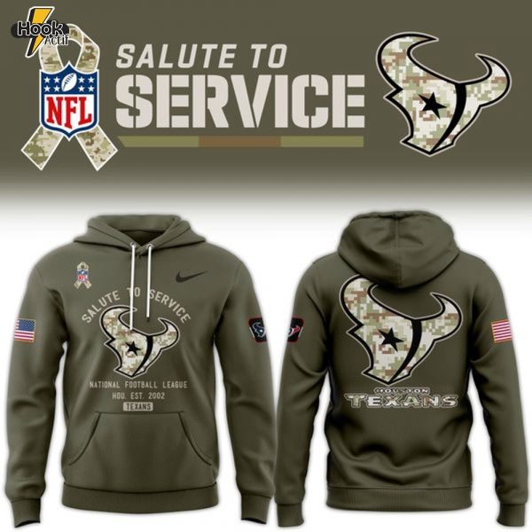 Houston Texans Salute to Service 2025 Special Hoodie