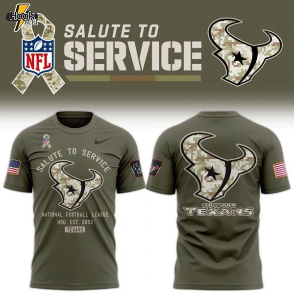 Houston Texans Salute to Service 2025 Special T-shirt