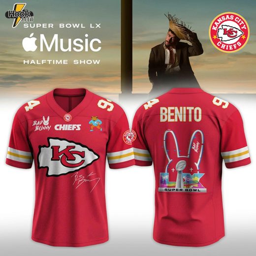 Kansas City Chiefs x Bad Bunny Super B LX 2026-V-neck Short Sleeve Jersey