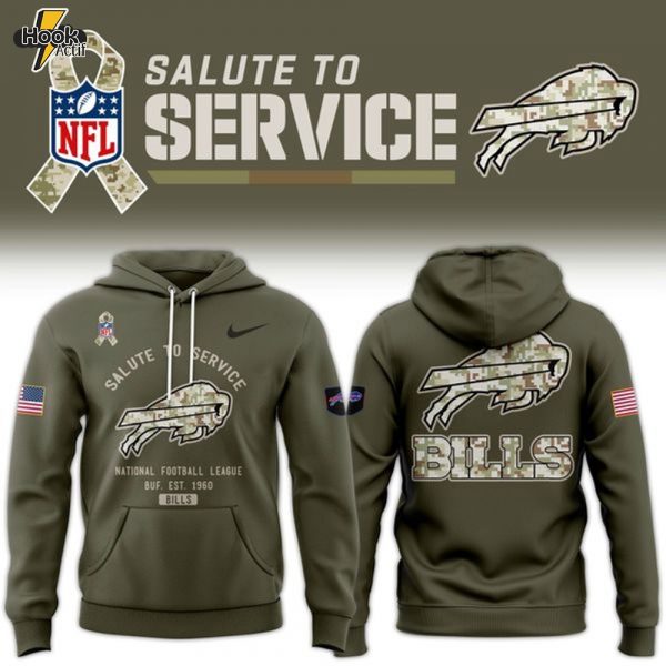 Limited Edition Buffalo Bills Salute to Service 2025 Hoodie