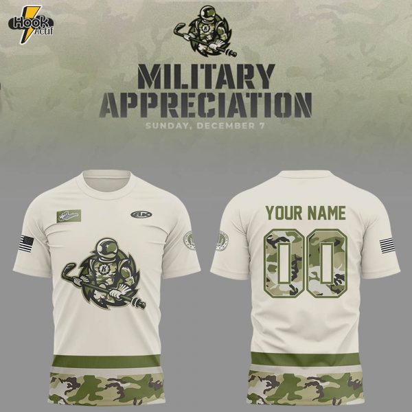 Limited Edition Komets Military Appreciation Night Cusrom Tshirt