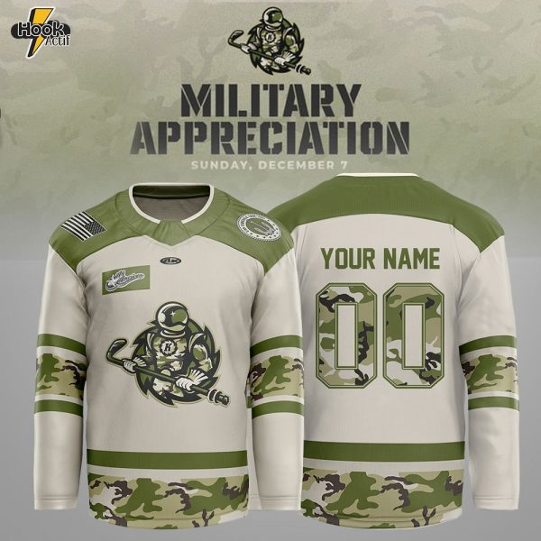 Limited Edition Komets Military Appreciation Night Custom Jersey