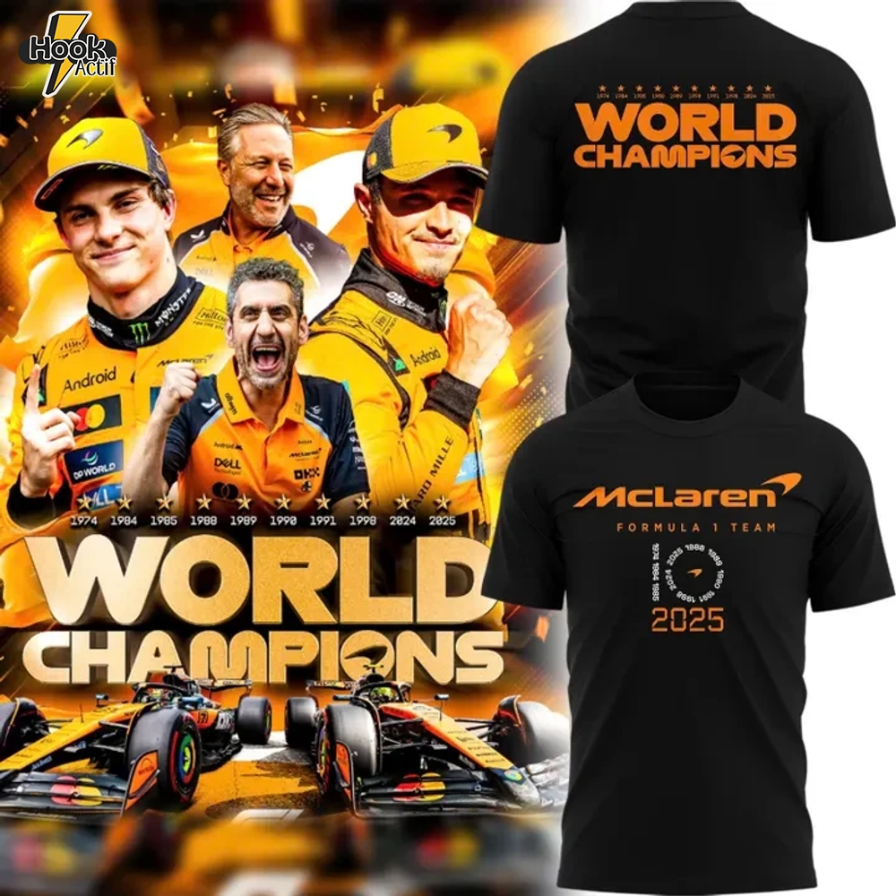 MClaren 2025 World Champions Limited Edition Tshirt MClaren 2025 World Champions Limited Edition Tshirt