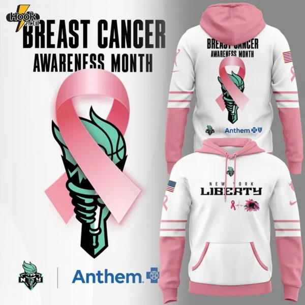 New York Liberty Breast Cancer Awareness Month 2025 Special Hoodie