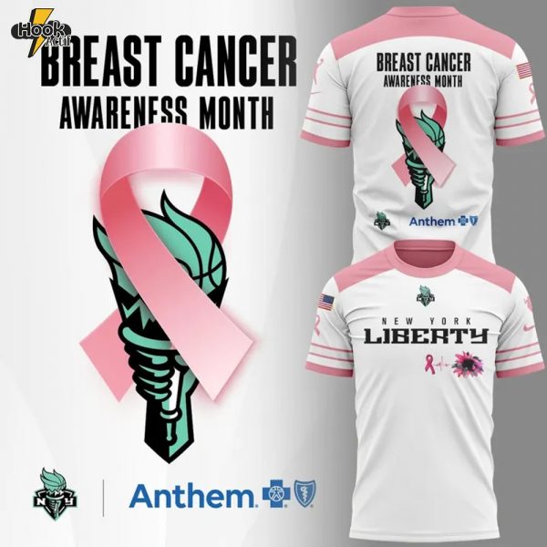 New York Liberty Breast Cancer Awareness Month 2025 Special Tee