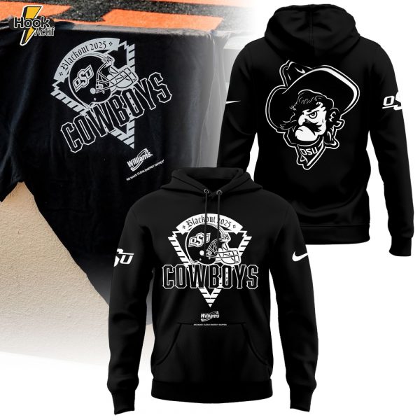 Oklahoma State Cowboys Blackout 2025 Special Hoodie