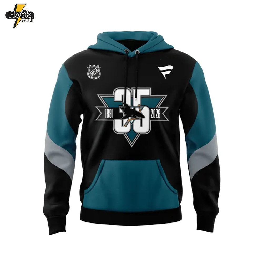 San Jose Sharks Heritage 2.0 Celebrate 35th Anniversary Season Special Hoodie San Jose Sharks Heritage 2.0 Celebrate 35th Anniversary Season Special Hoodie